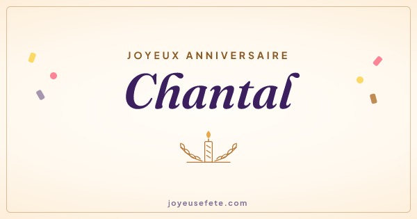 Image « Joyeux anniversaire Chantal » au format large