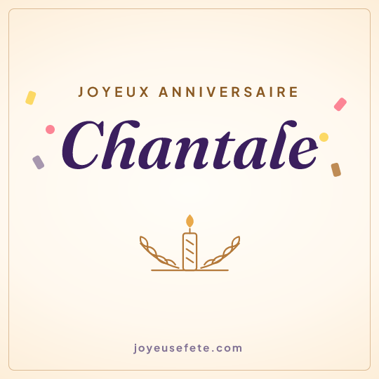 Image carrée « Joyeux anniversaire Chantale » pour WhatsApp