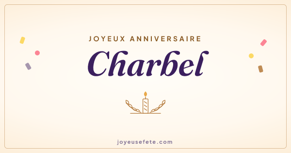 Image « Joyeux anniversaire Charbel » au format large