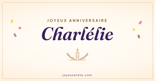 Image « Joyeux anniversaire Charlélie » au format large