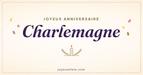 Image « Joyeux anniversaire Charlemagne » au format large