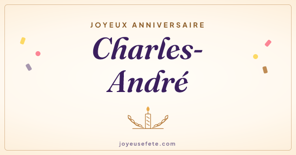 Image « Joyeux anniversaire Charles-André » au format large