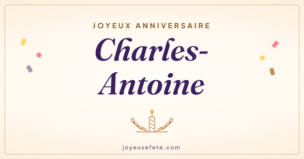 Image « Joyeux anniversaire Charles-Antoine » au format large