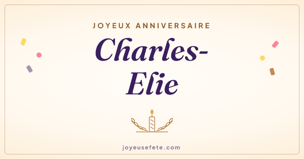 Image « Joyeux anniversaire Charles-Elie » au format large