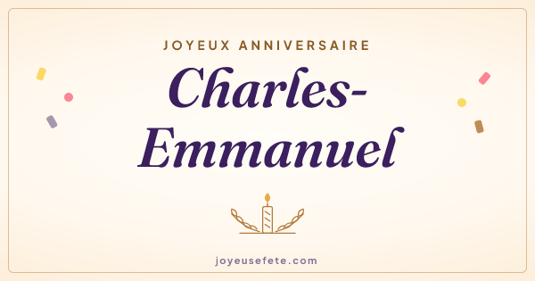 Image « Joyeux anniversaire Charles-Emmanuel » au format large