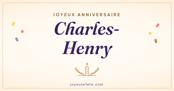Image « Joyeux anniversaire Charles-Henry » au format large