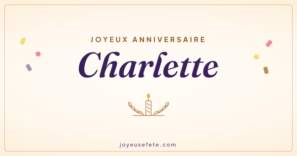 Image « Joyeux anniversaire Charlette » au format large