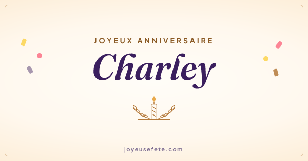Image « Joyeux anniversaire Charley » au format large