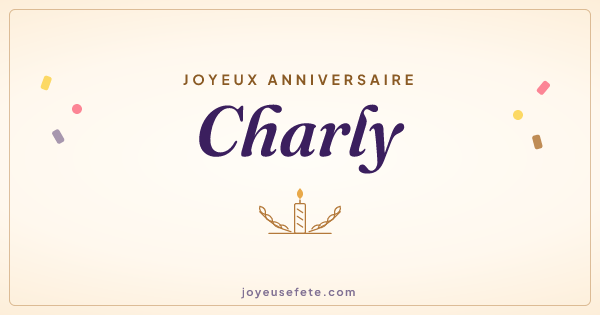 Image « Joyeux anniversaire Charly » au format large