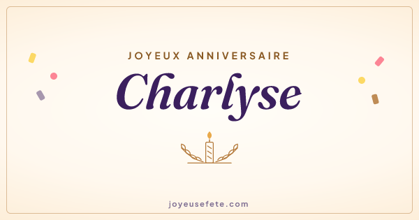 Image « Joyeux anniversaire Charlyse » au format large