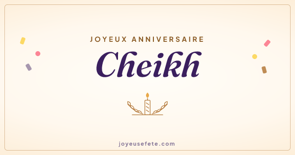 Image « Joyeux anniversaire Cheikh » au format large