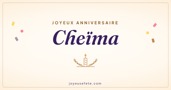 Image « Joyeux anniversaire Cheïma » au format large