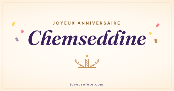 Image « Joyeux anniversaire Chemseddine » au format large