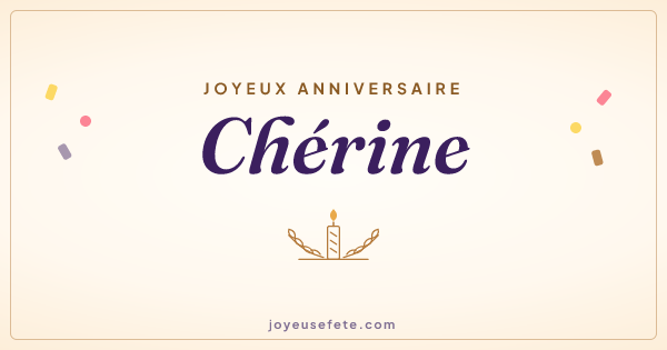 Image « Joyeux anniversaire Chérine » au format large