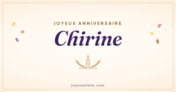Image « Joyeux anniversaire Chirine » au format large