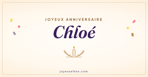 Image « Joyeux anniversaire Chloé » au format large