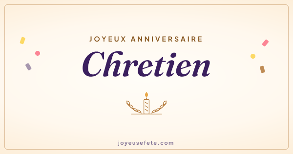 Image « Joyeux anniversaire Chretien » au format large