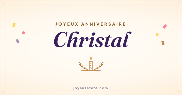 Image « Joyeux anniversaire Christal » au format large