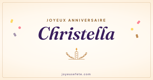 Image « Joyeux anniversaire Christella » au format large