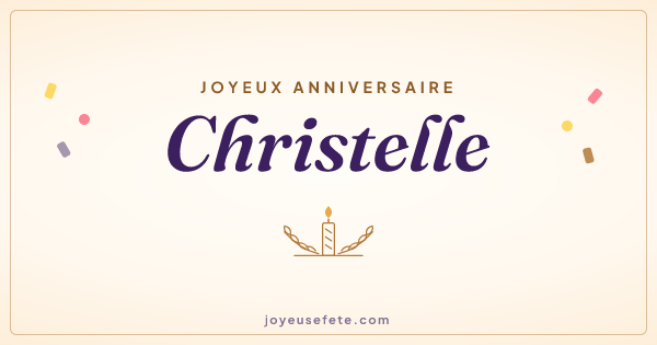 Image « Joyeux anniversaire Christelle » au format large