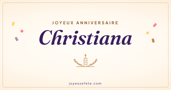 Image « Joyeux anniversaire Christiana » au format large
