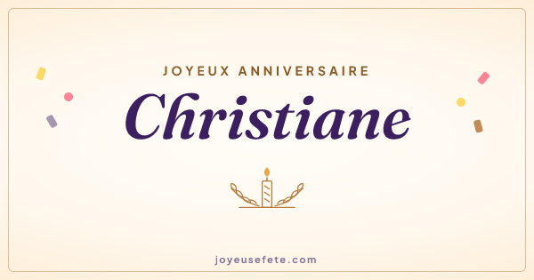 Image « Joyeux anniversaire Christiane » au format large