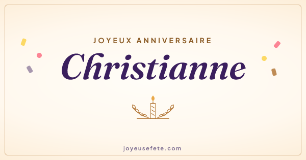 Image « Joyeux anniversaire Christianne » au format large