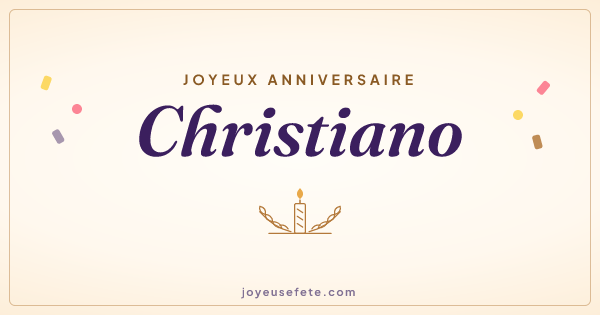 Image « Joyeux anniversaire Christiano » au format large
