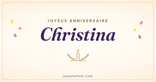Image « Joyeux anniversaire Christina » au format large