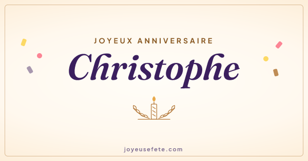 Image « Joyeux anniversaire Christophe » au format large