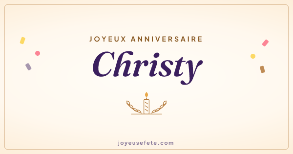 Image « Joyeux anniversaire Christy » au format large