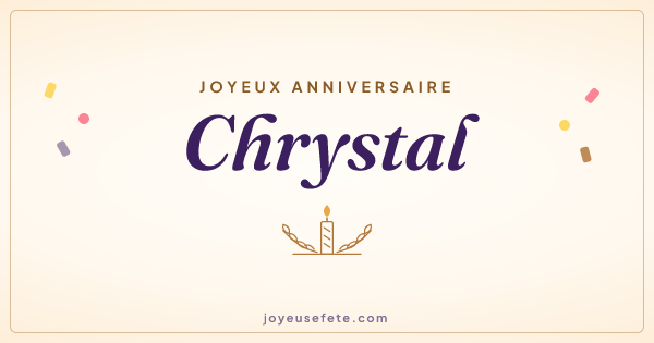 Image « Joyeux anniversaire Chrystal » au format large