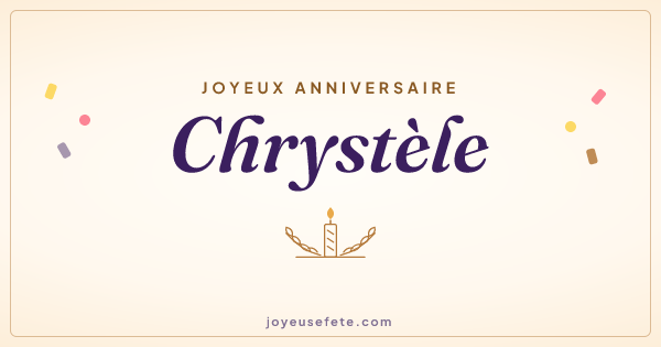 Image « Joyeux anniversaire Chrystèle » au format large