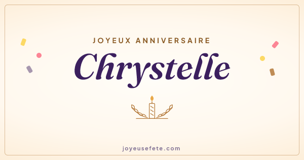 Image « Joyeux anniversaire Chrystelle » au format large