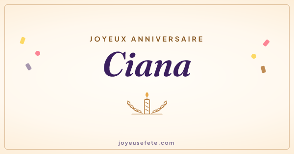 Image « Joyeux anniversaire Ciana » au format large