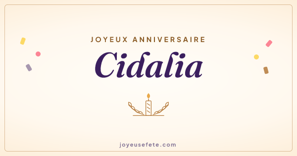 Image « Joyeux anniversaire Cidalia » au format large