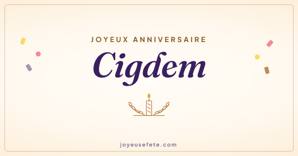 Image « Joyeux anniversaire Cigdem » au format large