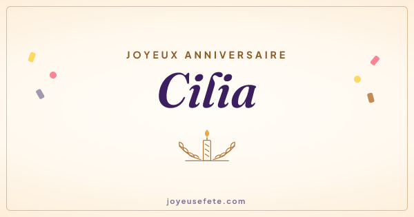 Image « Joyeux anniversaire Cilia » au format large
