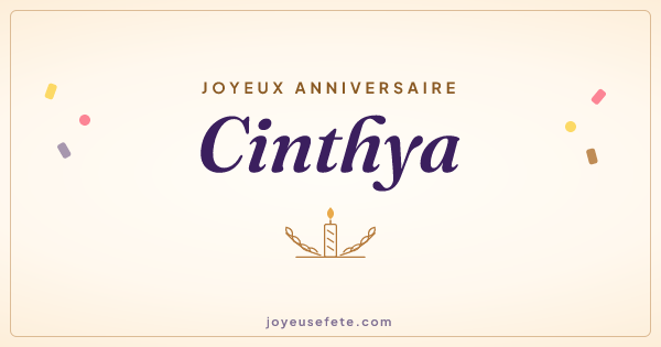 Image « Joyeux anniversaire Cinthya » au format large