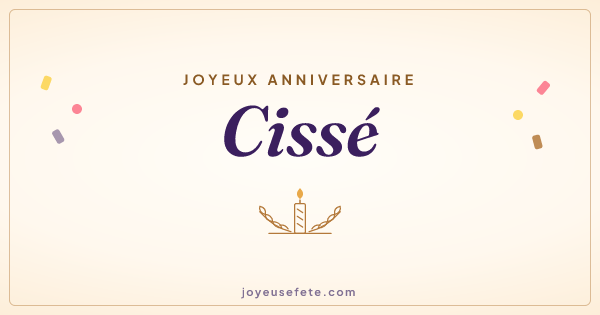 Image « Joyeux anniversaire Cissé » au format large