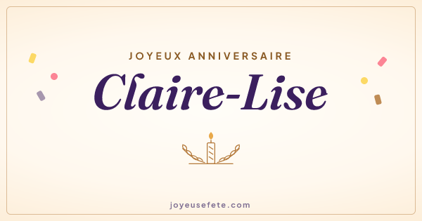 Image « Joyeux anniversaire Claire-Lise » au format large