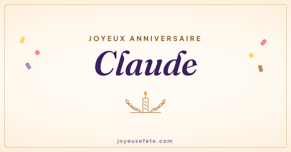 Image « Joyeux anniversaire Claude » au format large