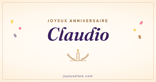 Image « Joyeux anniversaire Claudio » au format large