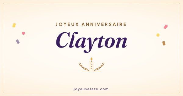 Image « Joyeux anniversaire Clayton » au format large