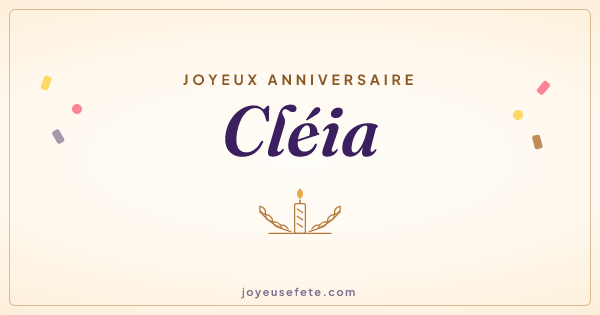 Image « Joyeux anniversaire Cléia » au format large
