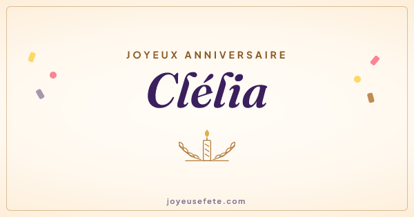 Image « Joyeux anniversaire Clélia » au format large