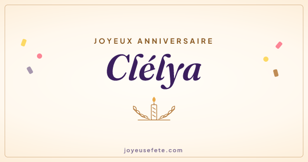 Image « Joyeux anniversaire Clélya » au format large