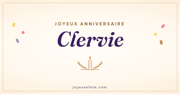 Image « Joyeux anniversaire Clervie » au format large