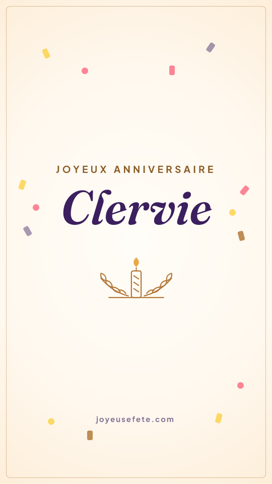 Image « Joyeux anniversaire Clervie » au format story