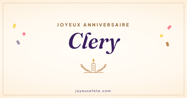 Image « Joyeux anniversaire Clery » au format large